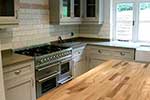 Small stave oak worktop to island unit